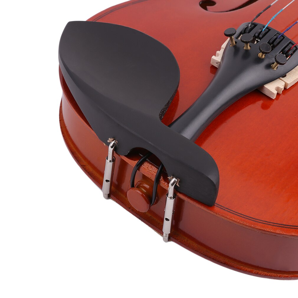 Violon acoustique en bois massif de 4/4, violon avec étui en colophane à nœud, Instrument de musique