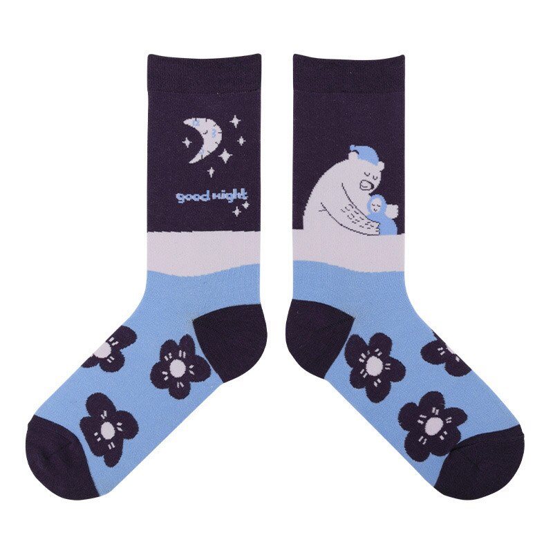 Konstprodukt harajuku love peace tecknad par strumpor hip hop trend andas halkskydd glada strumpor: 10