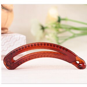 Een Stuk Fancyin Banaan Haar Clip Haar Claw pins 9 cm voor Vrouwen en Meisjes: brown