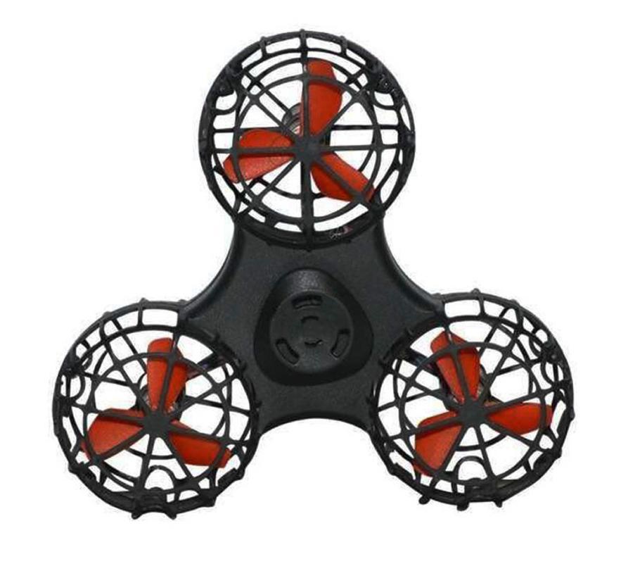 IPiggy Pressure Reliever Mini Speelgoed Drone Vliegende Fidget Spinner Darts Oplaadbare Automatische Draaibare Gyroscop Speelgoed: Zwart