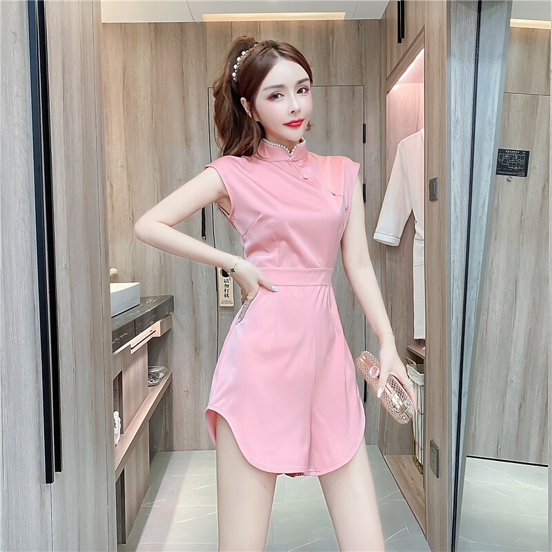vestido chino cheongsam vestido partido mujeres chicas estilo chino qipao streetwear vestido tradicional chino mono: color2 / M