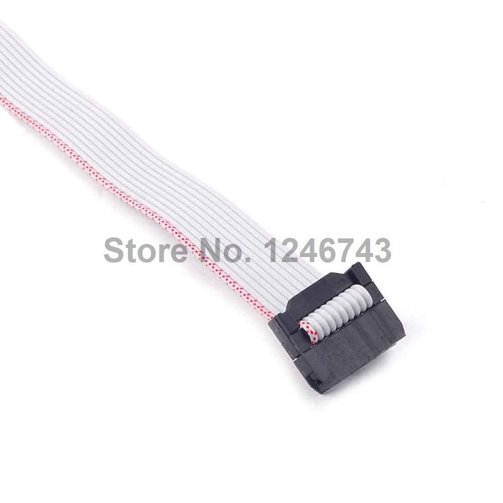30CM 10 Pin USB ASP ISP JTAG AVR wire 10P IDC Flat Ribbon DATA Cable 2.54mm