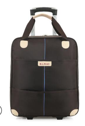 Brand 20" Travel bag on wheels bag trolley travel cabin luggage suitcase bag nylon wheeled bag for women Travel Duffle