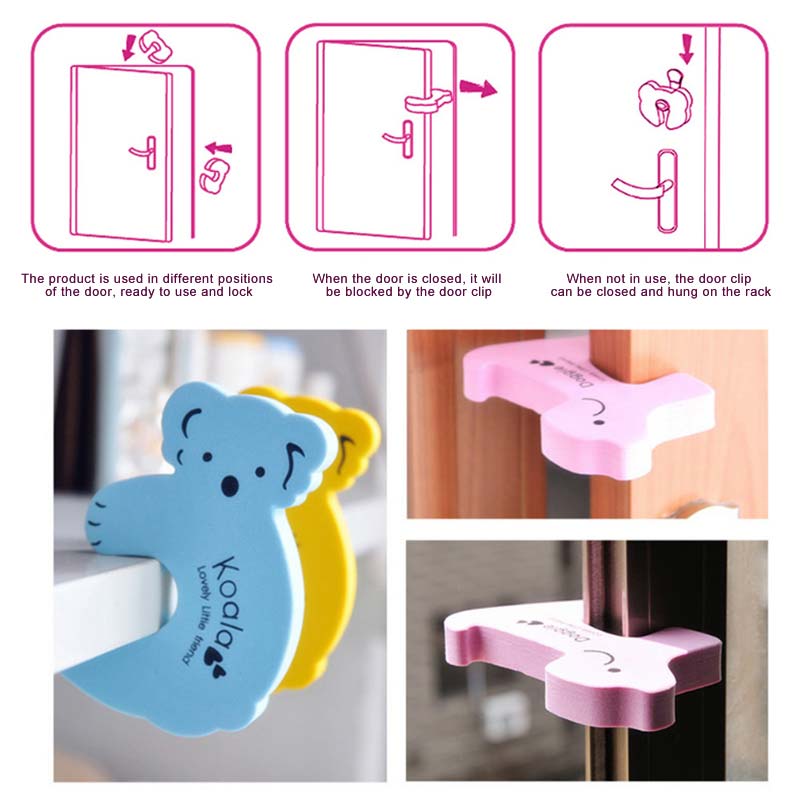 5Pcs Kind Veiligheid Deur Kaarten Worden Gebruikt Voor Deur Tafels En Stoelen Botsing En Anti-Vergrendeling twee Stijlen Van Willekeurige Kleuren