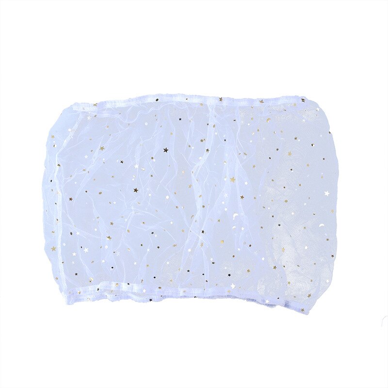 Large Medium And Small Mesh Bird Cages Dust-Proof Bird Cage Accessories Thrush Starling Bailing Gauze Cage: Moon and stars white / L