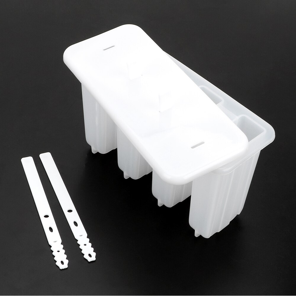 4 Cavity DIY Ice Cream Mould Popsicle Maker Dessert Mold Ice Cream Tool Ice Cream Mold Tray With Popsicle: Default Title