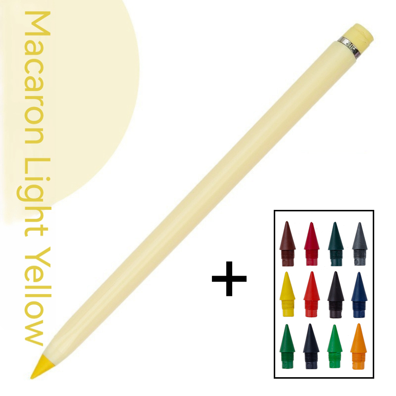 24/13pcs Unlimited Writing Color Pencil With refill set No Ink Novelty Eternal Pencils Pen Art Color Painting School Supplies: Blue