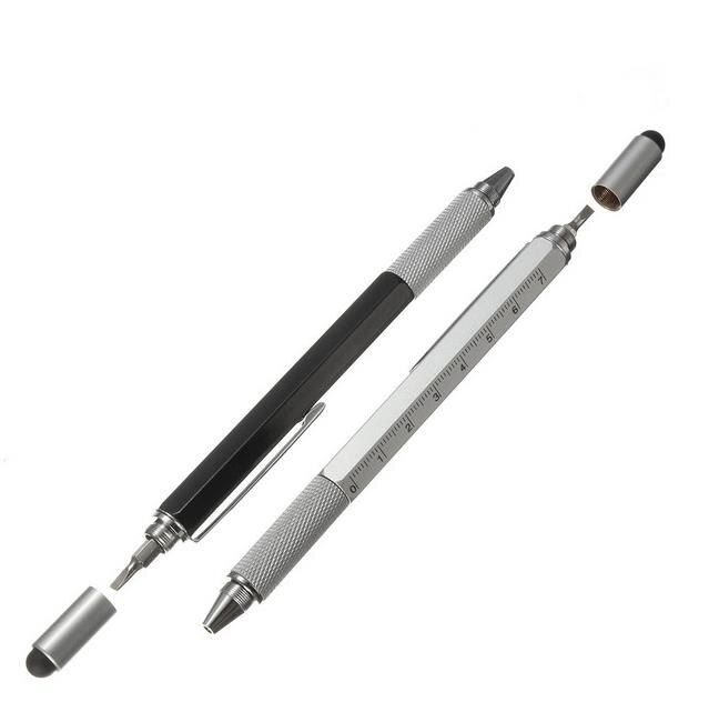 (1PCS/Sell) 5 Colors Screwdriver Capacitance fountain pens Stationery Stylus Pen Touch Pen Oily Black Refill 0.7 Mm