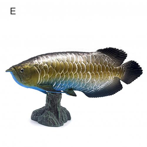 Freshwater Chinese Sturgeon Arowana Fish Simulation Model Toy Aquarium Decor: E