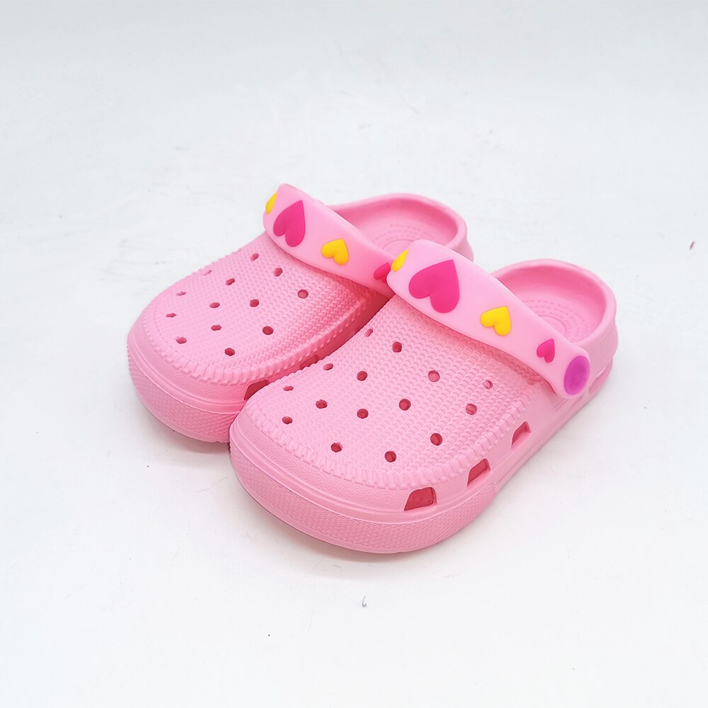 BABIES GIRLS SUMMER SHOES GOOD CUTE SLIPPERS CHILDREN SANDALS FOR GIRL KIDS AIR CUSHION ANTI SLIP SIZE 28 29 30 31 32 33 34 35: Pink / 33