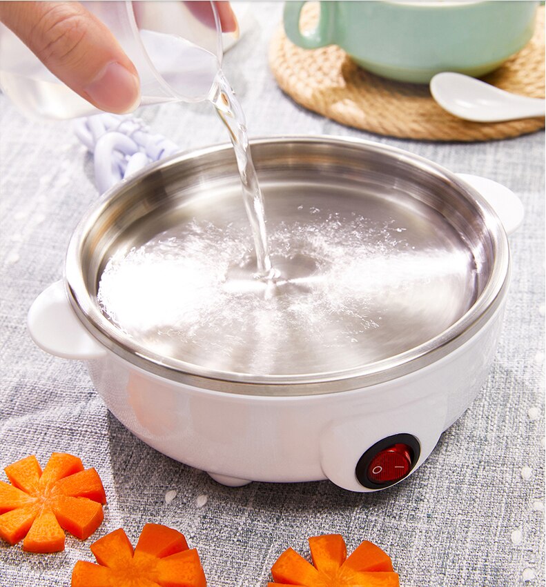 220V Electric Mini Portable Egg Boiler Machine 5 Holes Multifunctional Steamed Egg Custard Egg Boil Breakfas Machine