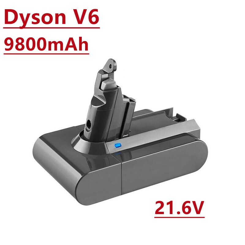Lithium ion battery for 21.6v Dyson V6 vacuum cleaner 38000 MAH,applicable models: dc58,dc59, dc61, dc62, dc74, sv07, sv03, sv09: 9800mAh