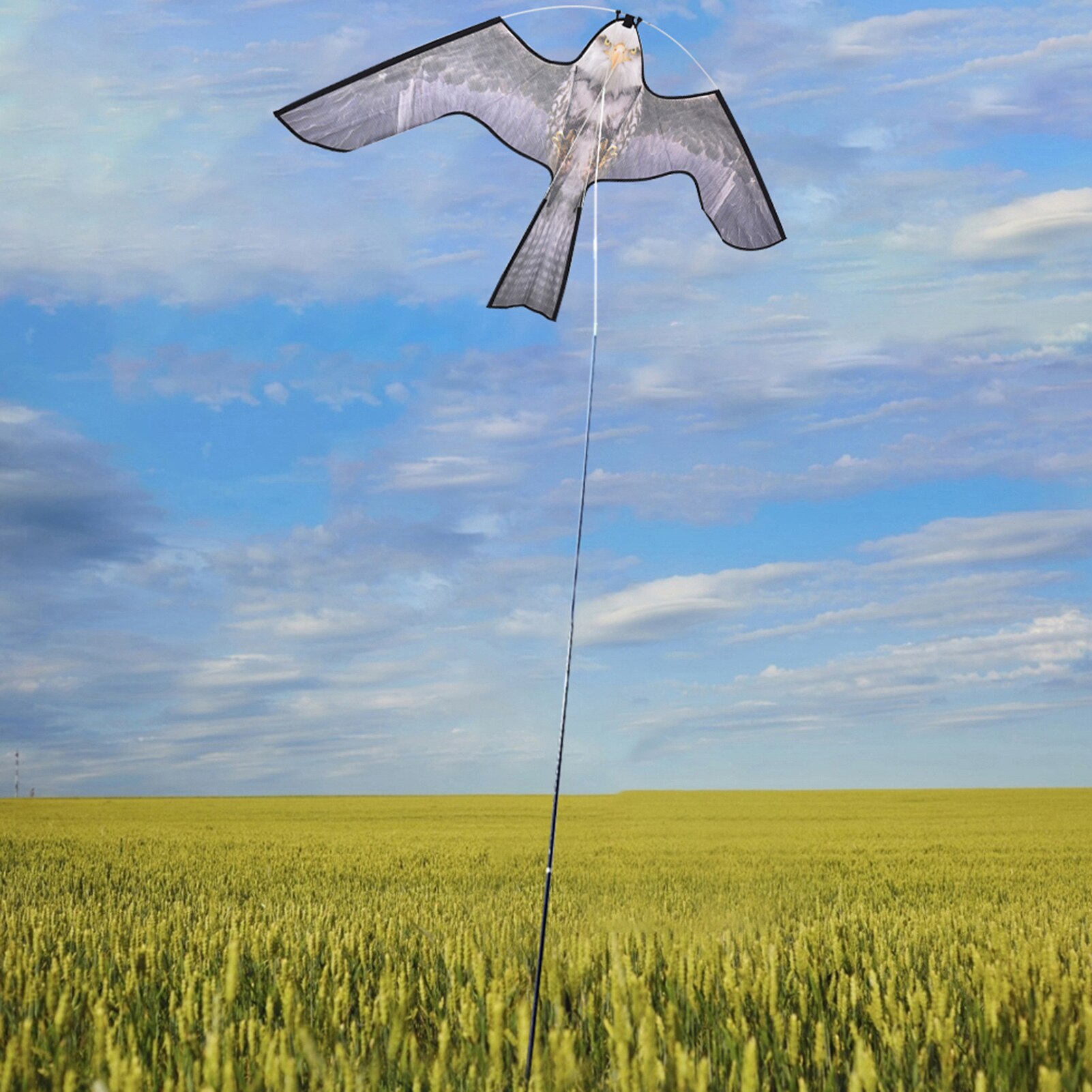 Emulation Flying Hawk Kite Drive Bird Repellent Kite With 2M Kite Line Easy To Assemble Bird Scarer Kite For Garden Yard Farm