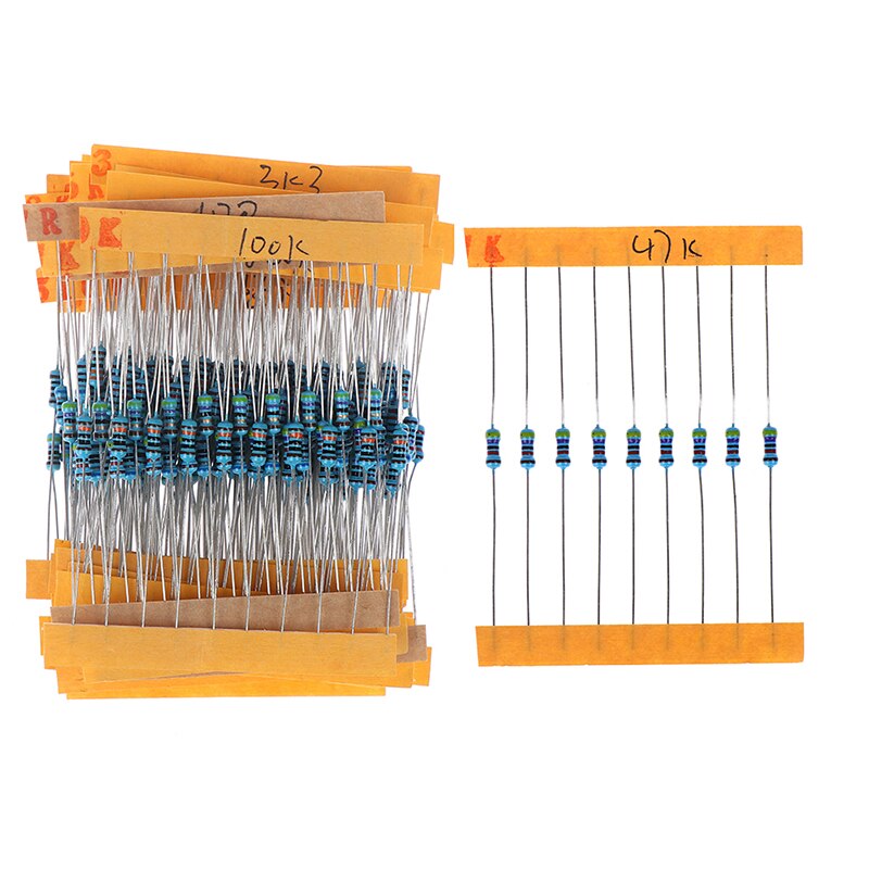 gut 300Stck 30 Werte jeder Wert Metall Film Widerstand Pack 1/4W Widerstand sortiert Bausatz