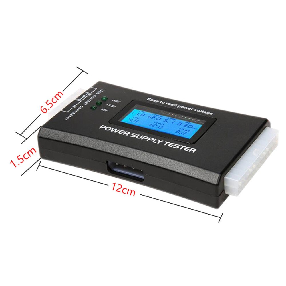 Sensitive Digital LCD Display PC Computer 20/24 Pin Power Supply Tester Checker Power Measuring Diagnostic Tester Tools