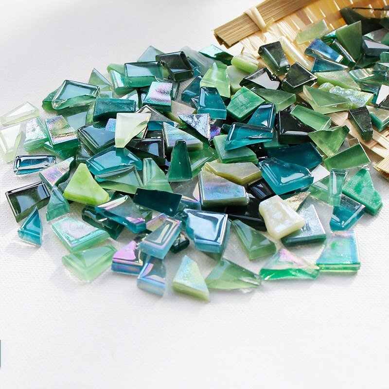 2022 Mixed Color Mosaic Fragments Irregular Shape Coloful Crystal Mosaic Tiles For Crafts Bulk Diy Decoration Materials
