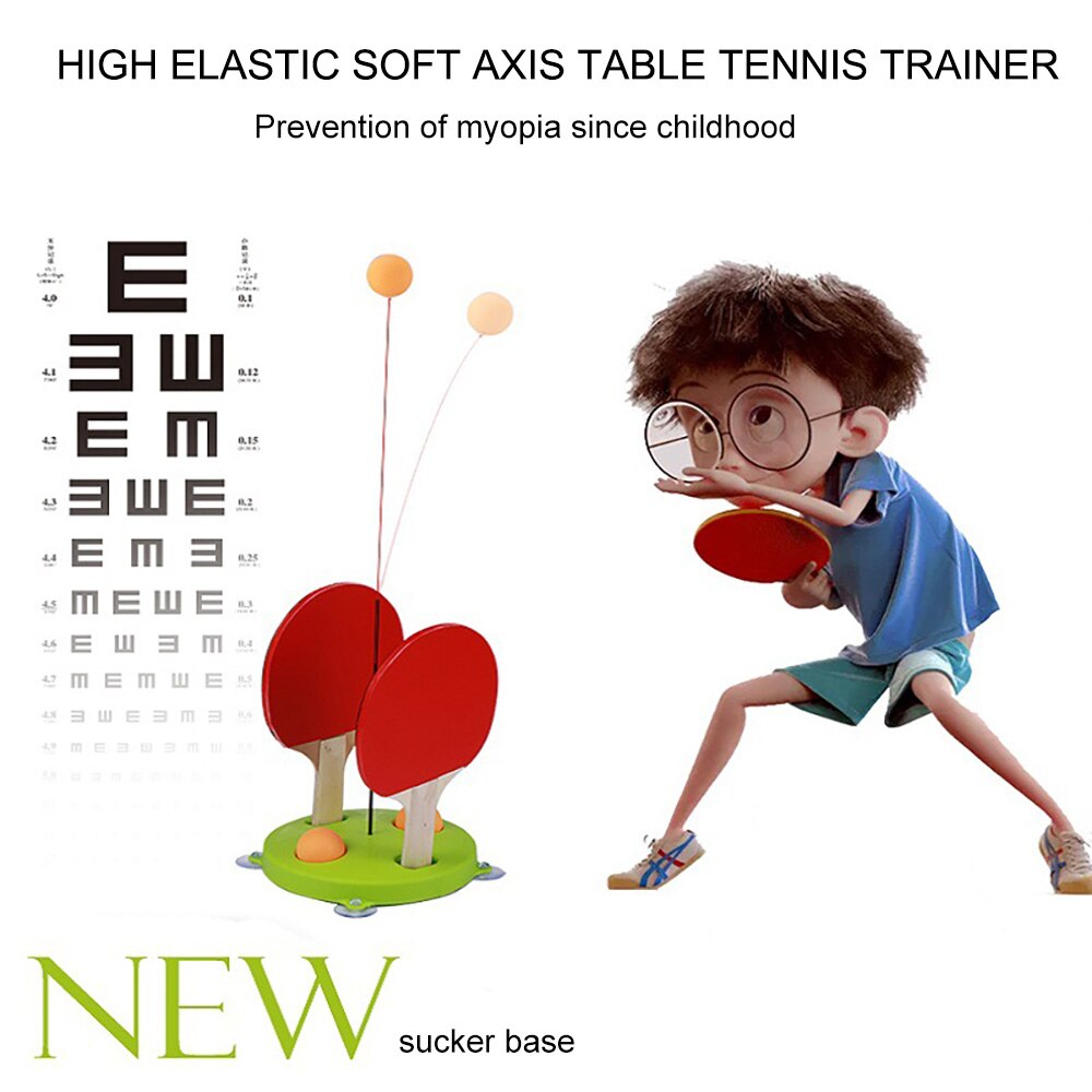 Table Tennis Portable Trainer Elastic Table Tennis Set Soft Shaft Training Machine Elasticity Nontoxic Table Tennis Training Set