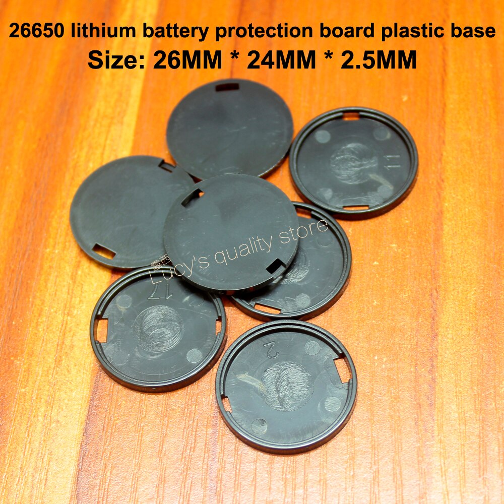 100 Stks/partij 26650 Lithium Batterij Speciale Bescherming Boord Speciale Geïsoleerde Plastic Base Hard Plastic Ring
