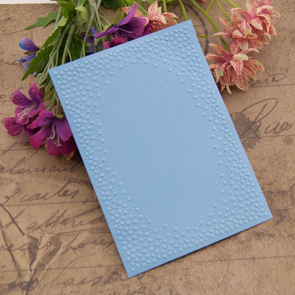 Plastic Embossing Folder Template DIY Scrapbook Photo Album Card Craft DIY Oval-S001