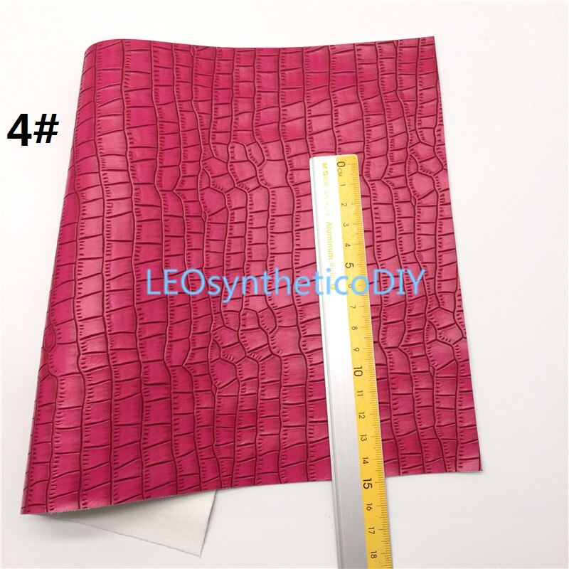 1PC 21X29CM Matt Crocodile Grain Faux Leather Fabric, Synthetic Leather Sheets, PU Leather For Making Bows LEOsyntheticoDIY T436: 4
