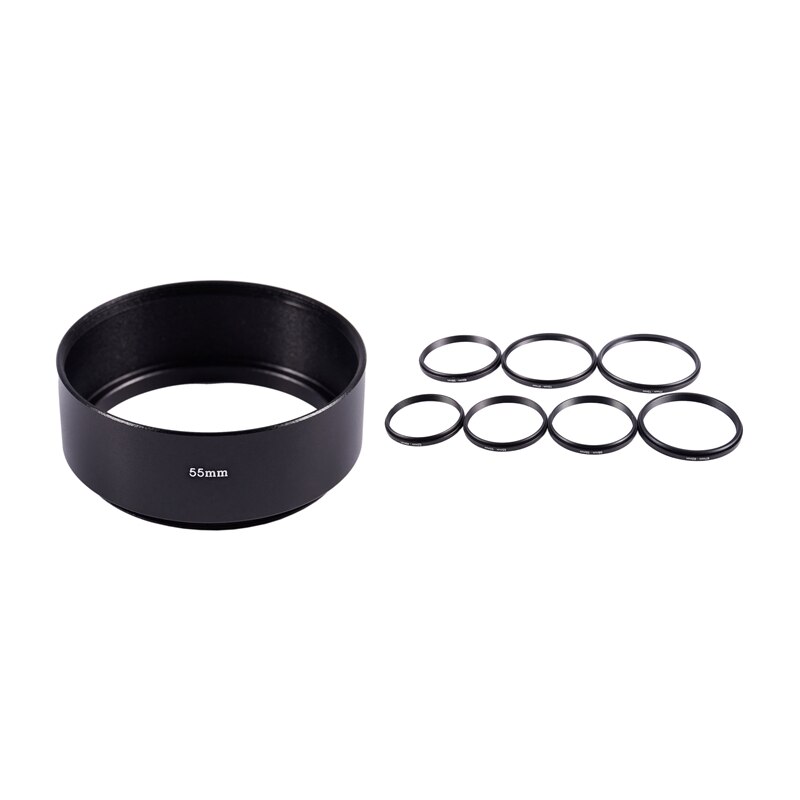 1 einstellen 7 Filter Adapter Kamera Objektiv Filter Ring Adapter einstellen &Ampere; 1 Stck Schraube in montieren Kamera Metall Objektiv haube