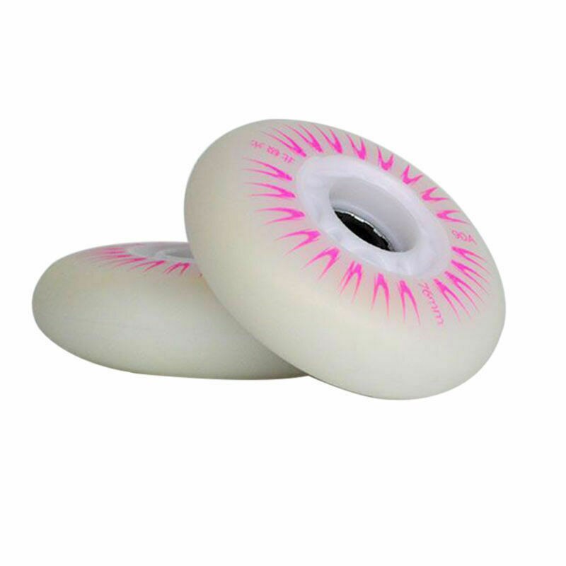 Outdoor LED Light Inline Sliding Flash PU Roller Wheels 80mm Inline Skating Flashing Wheel Rollerblade Replacement Durable: Pink