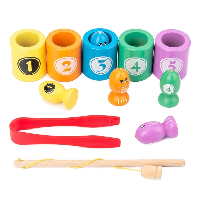 Kinderen Houten Speelgoed Magnetische Vissen Insect Vangen Baby Kids Educatief Spel