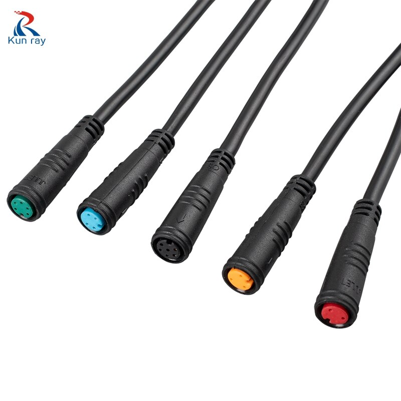 Julet Waterdichte Kabel 2/3/4/5/6 Pin Verlengen Converteren Draad E Bike Verlengkabel Ebike Throttle display Licht E-Brake Connector
