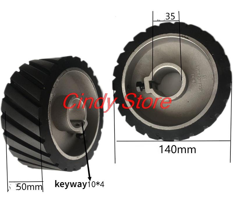 Power feeder roller wheel rubber press roller woodworking milling machine drive wheel feeder woodworking machinery accessories: green