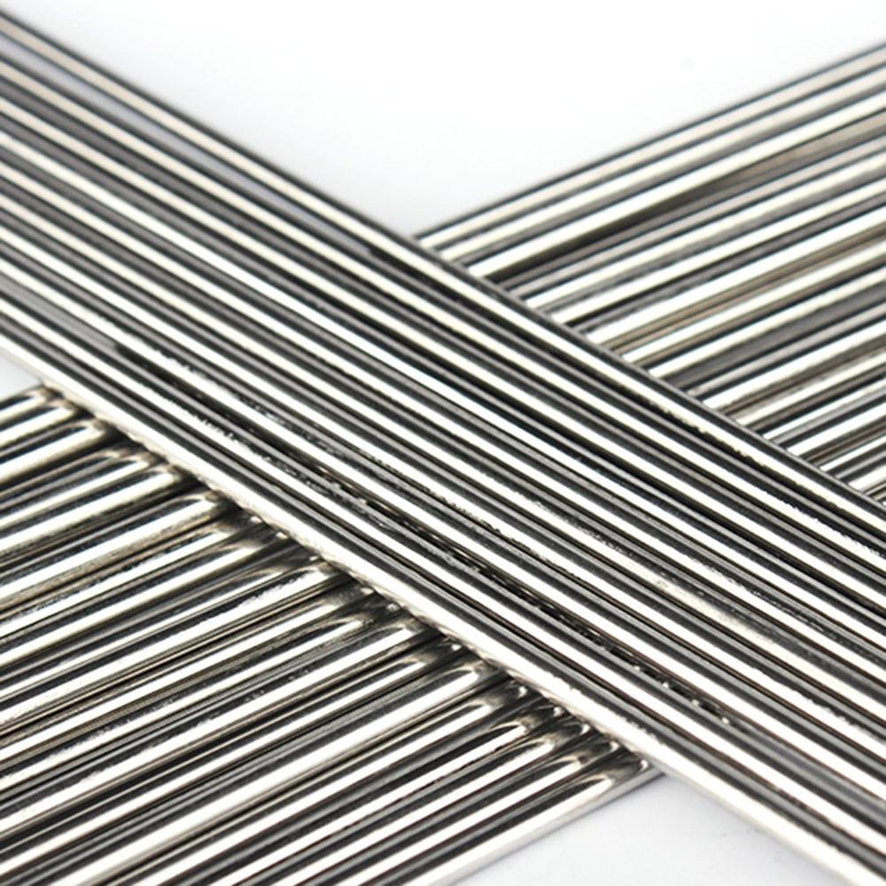 100Pcs Rvs Barbecue Naald Bbq Barbecue Platte Ronde Spiesjes Bbq Naald Anti-Slip Handvat Barbecue Teken