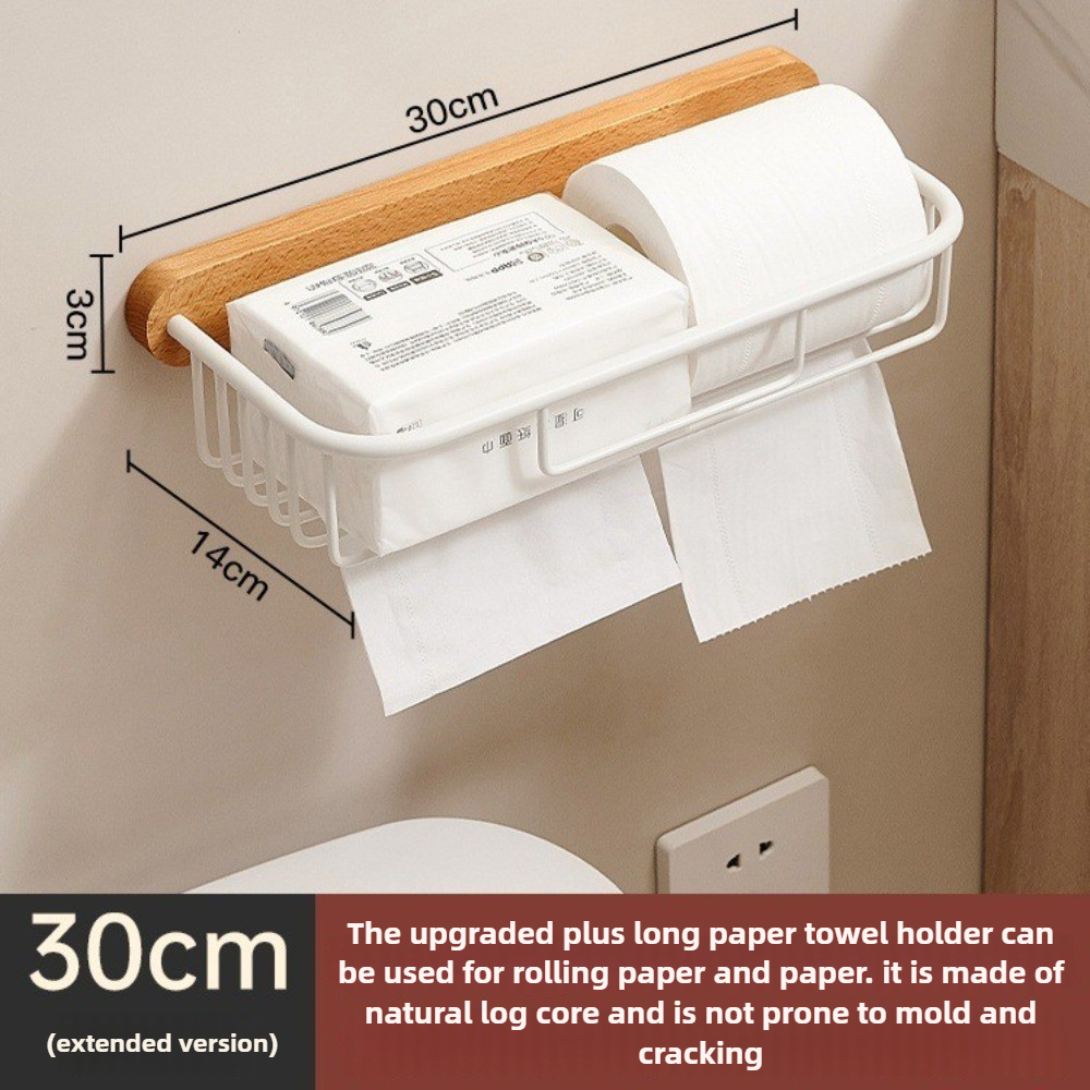 Toilet Tissue Box Bathroom Walnut Space Aluminum Paper Box Mobile Phone Storage Rack Stylish and Handsome Bathroom Accessories: Light Grey