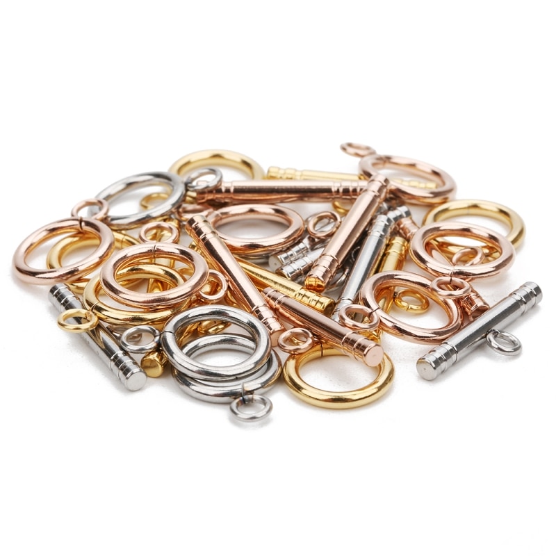 4set/lot 3 Style Stainless Steel OT Clasps Connectors for DIY Bracelet Necklace Jewelry Findings Making Accessories