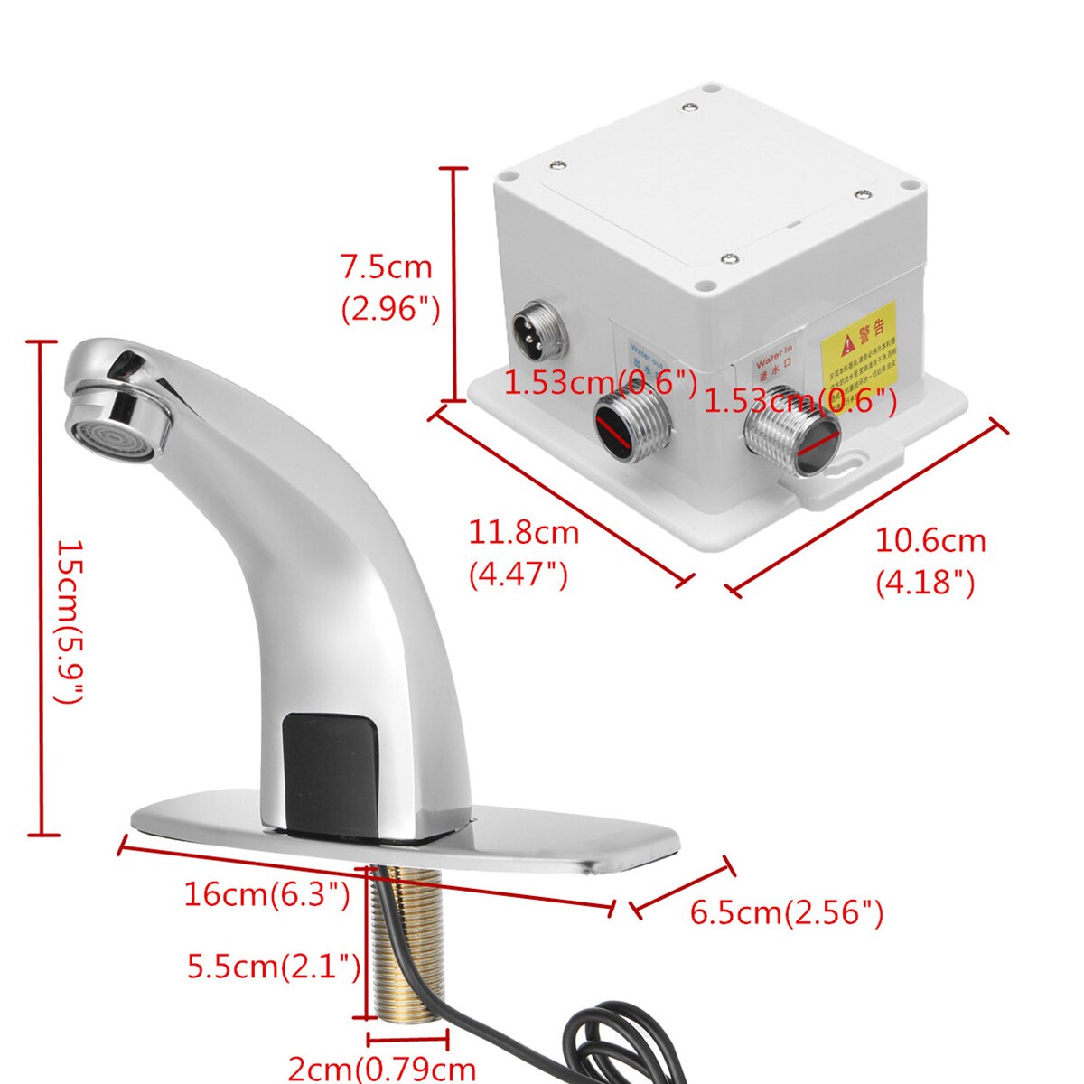 Sink Mixers Sensor Cold Bathroom Automatic Touch Free Faucets Water Saving Inductive Electric Water Tap Mixer Battery Power