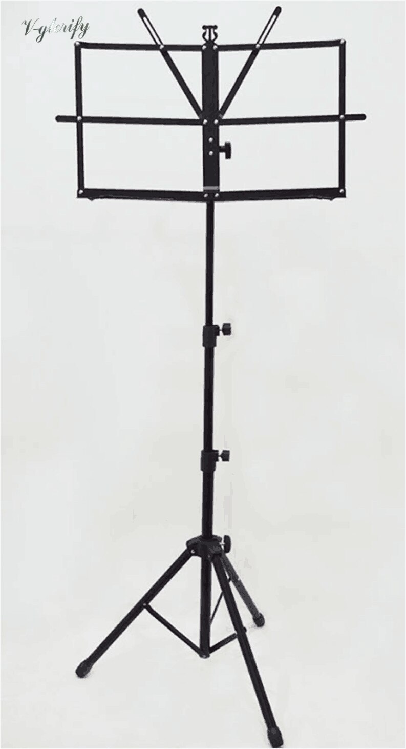 Small Music Stand Holder Folding stand Foldable Guitar Accessories iron Metal stand