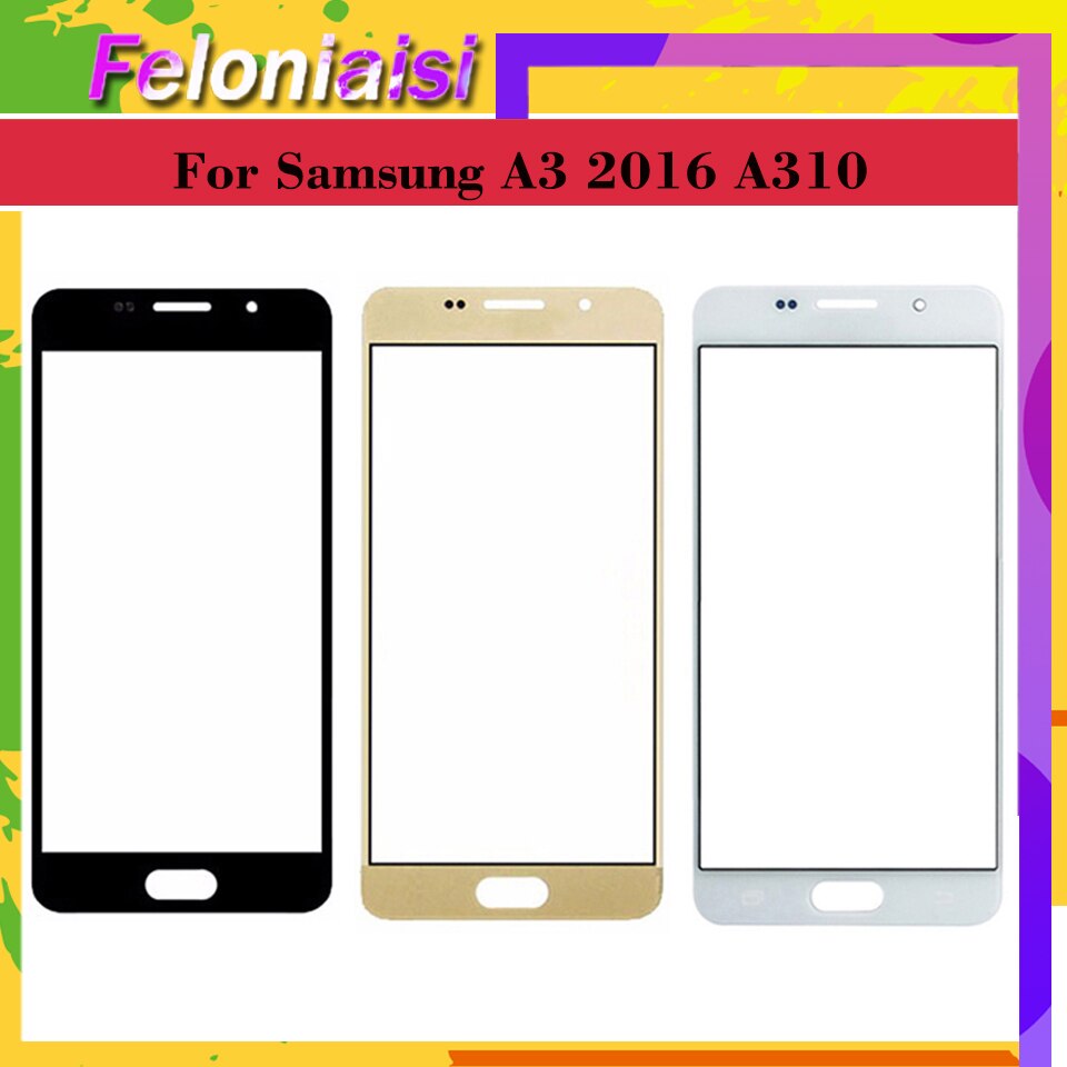 Voor Samsung Galaxy A3 A310 A310F SM-A310F A310M Voor Outer Glas Lens Touch Screen Panel Vervanging