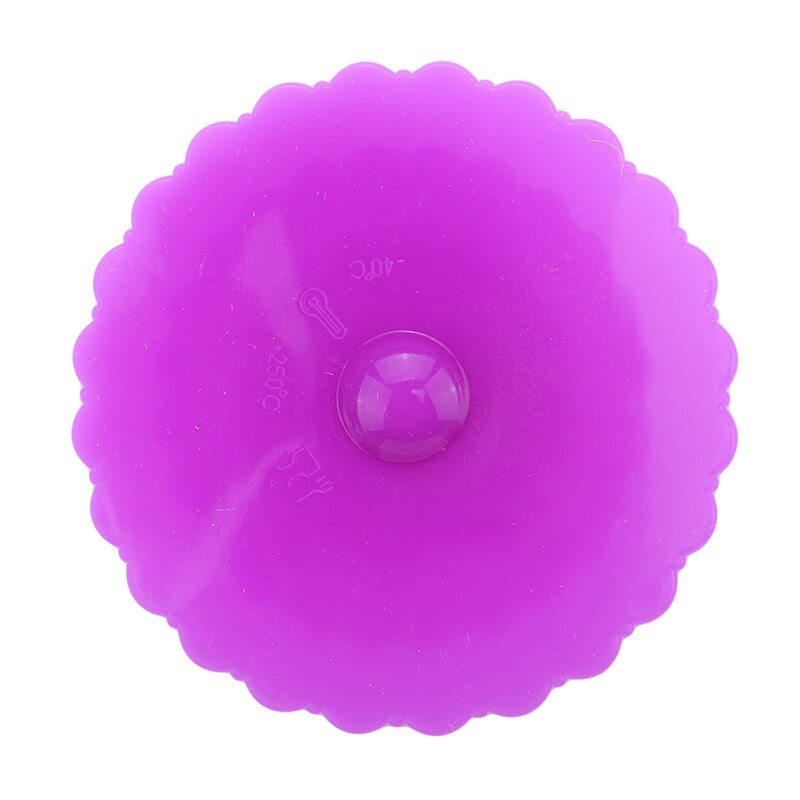 Leuke Silicone Anti-Dust Bowl Cover Vruchten Sieren Water Drinkbeker Deksel Cup Seals Glazen Mokken Cap Diameter Keuken bar Benodigdheden: purple