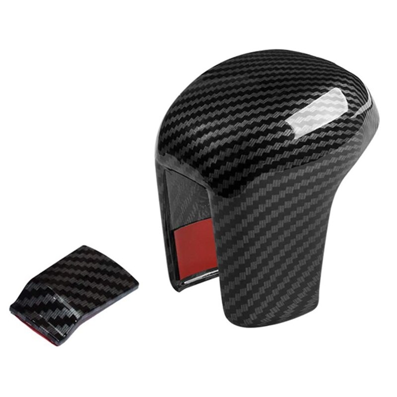 2Pcs/Set Carbon Fiber Style Gear Lever Shift Knob Grandado