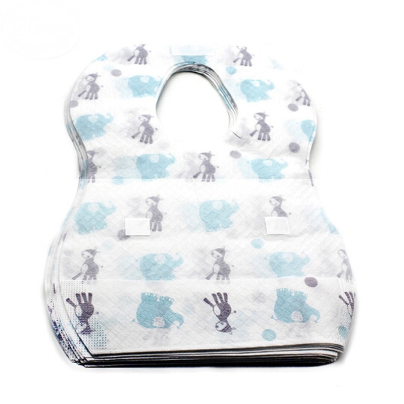 Cartoon Waterproof Non-Woven Fabric Disposable Bibs Eating Saliva Paper Bibs For Babies 1-6 Years Old