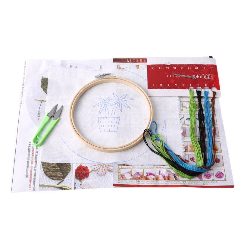 DIY Handmade Embroidery Sampler Kit For children Embroidery Material Package Embroidery Supplies Hanging Painting Deco: Fresh wind