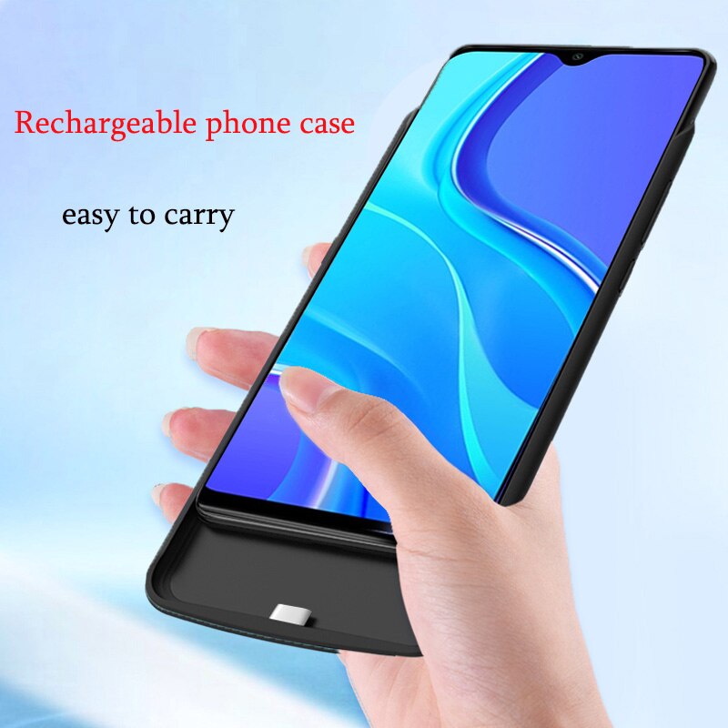 6800Mah Power Bank Acculader Case Voor Xiaomi Redmi 9 Case Externe Backup Opladen Cover Voor Redmi 9 Batterij case