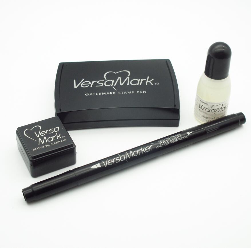 Almohadilla para sello de tinta VERSAMARK, grande, pequeña, con relleno de lápiz, de aceite disponible TSUKINEKO, almohadilla de tinta japonesa: G