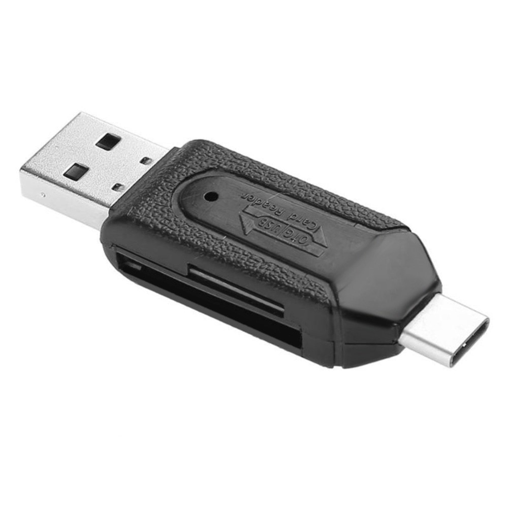 Mini OTG USB2.0 Type-C Geheugenkaartlezer voor SD TF Card Micro SD Type C Card Cardreader