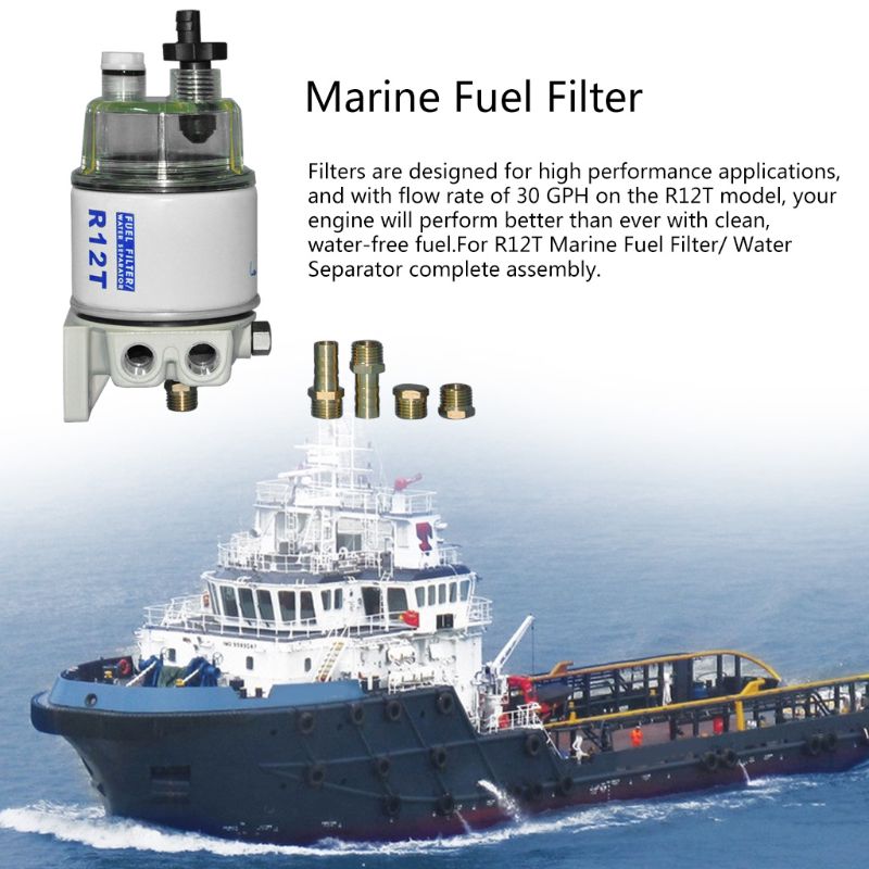 R12t brændstof vand separator filter motor til 120at bildele komplet kombinationsfilter kop