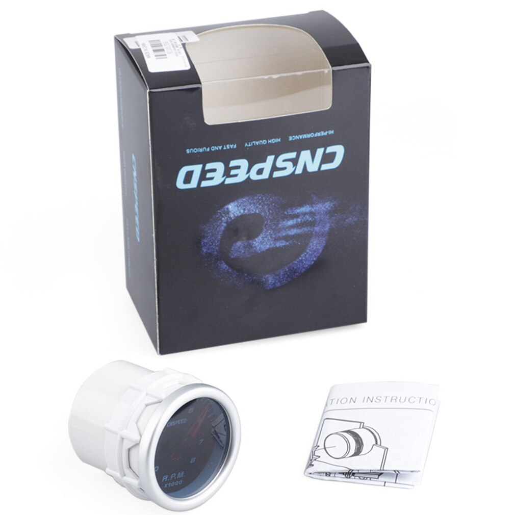 CNSPEED 52mm Electrical Car Engine Speed Pointer Tachometer Tacho Gauge Meter Tester 0~8000 RPM Counter for 4/6/8 Cylinder