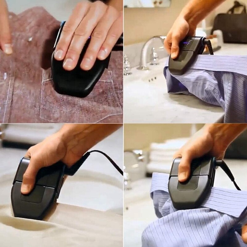 Top Small Electric Iron Handheld Ironing,Mini Portable Travel Sewing Supplies Nonstick Soleplate Lightweight Heat Up UK Plu