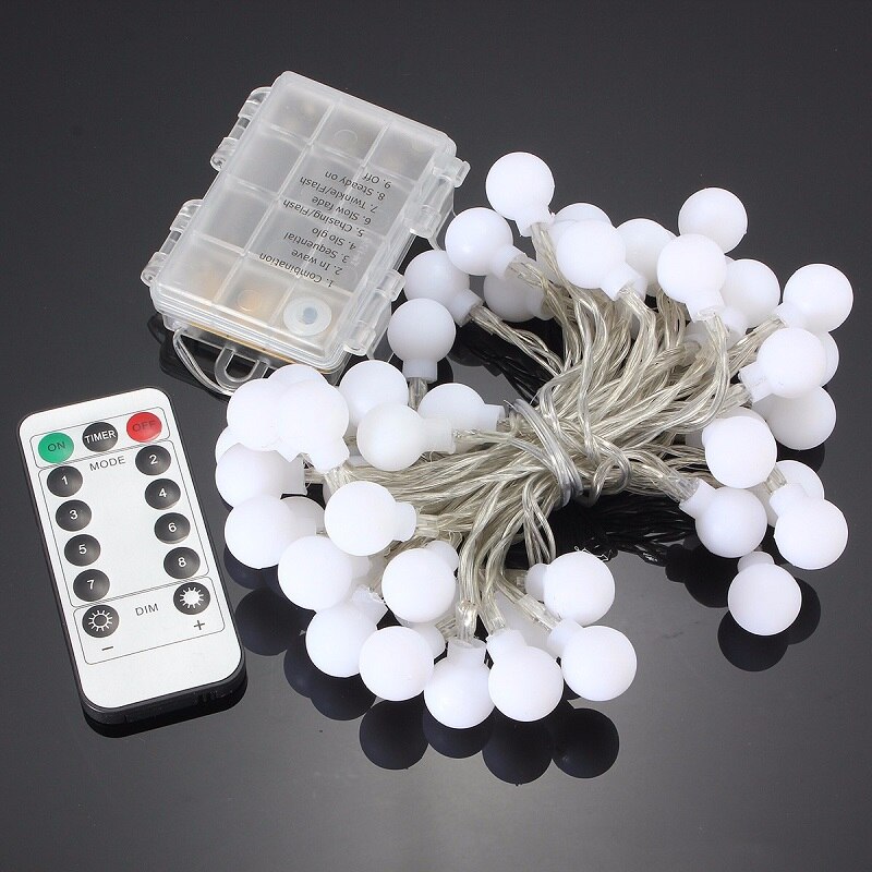 8 lägen led boll stränglampa 5v dc usb power utomhus jul trädgårdsfest dekor ljus string lampa vattentät batteridriven