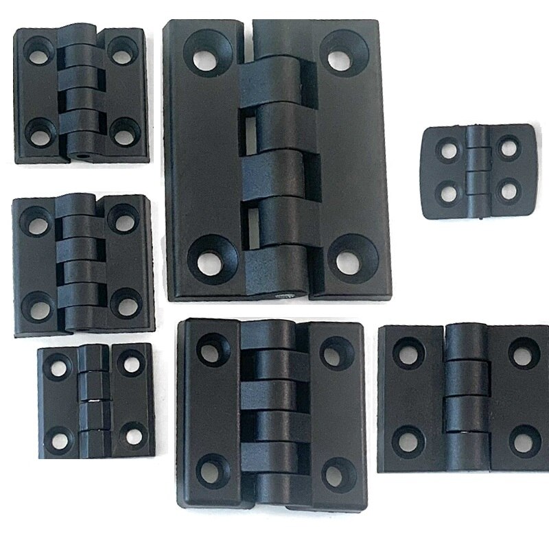 10PCS/LOT Black Nylon Door Butt Hinges Cabinet Door Hinge Plastic Bearing Hinge Electric Cabinet Industrial Hinges