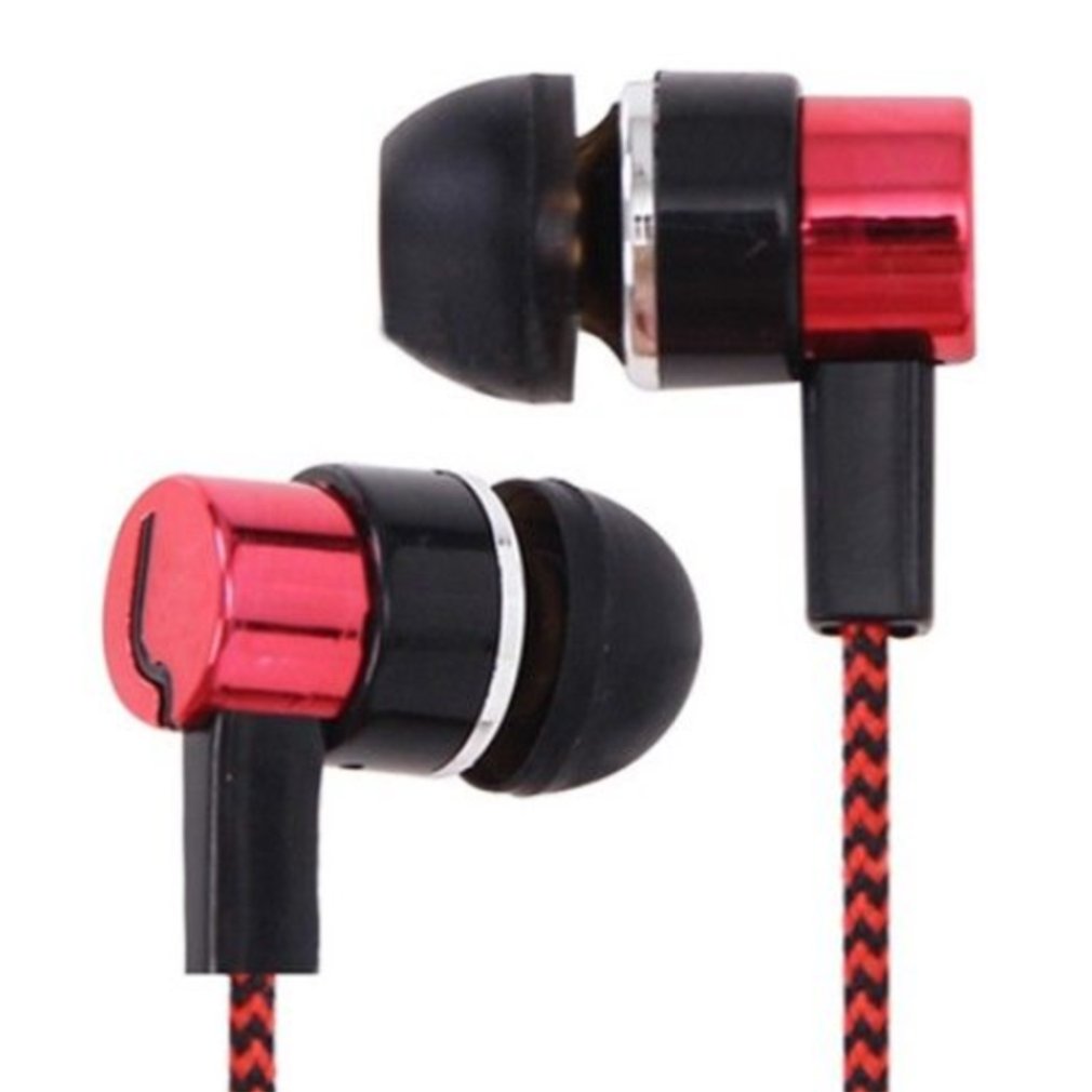 Portable Compact Stable Durable Soundproof Earphone Lightweight Braided Wiring In-ear Plating Headset