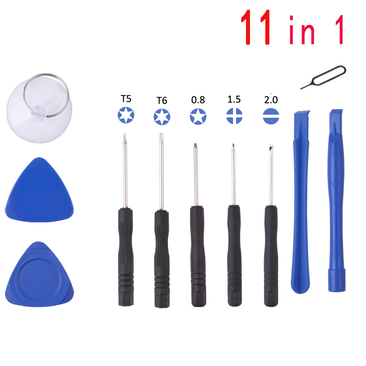 11 in 1 Cell Mobile Phone Opening Screen Repair Tools Screwdrivers Set Kit For iPhone Samsung Android