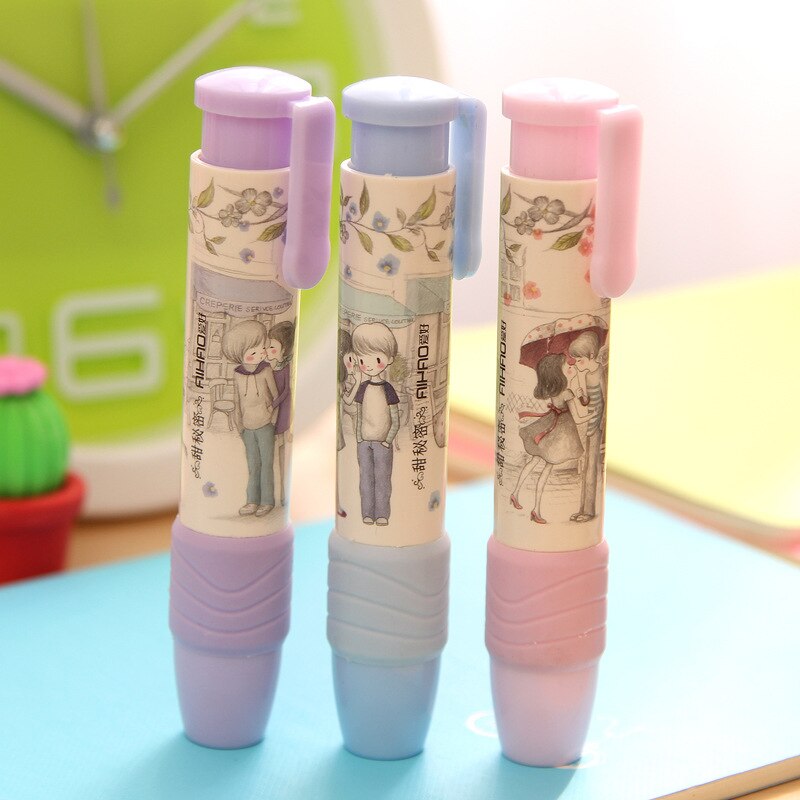 1 PCS Novelty Pen Shaped Rubber Earser Removable Combination School Stationery Eraser Office Accessories Kids Learning Supplies